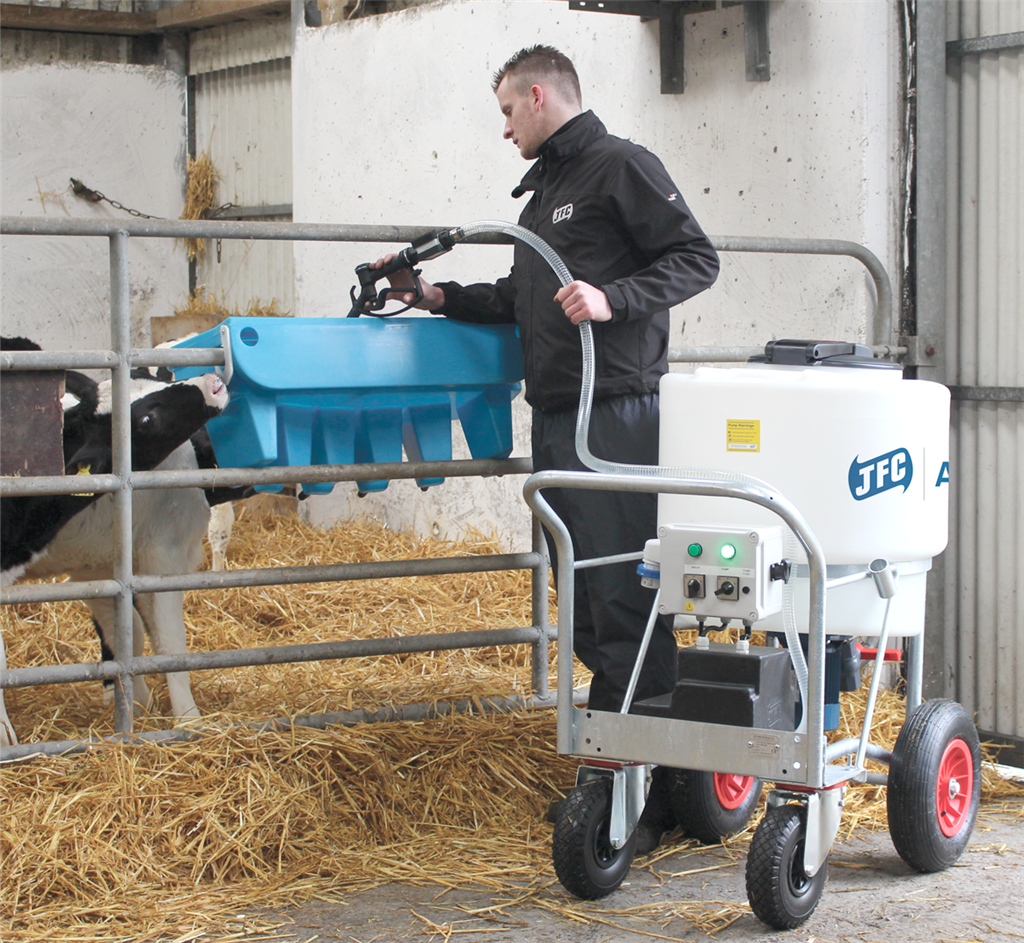 JFC MK170MP3 Manual Milk Kart, Motorised Mixer & Pump - 170Litre