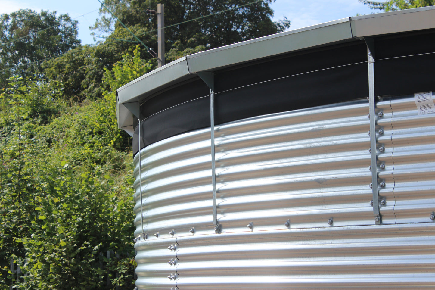 24,000 Litre (24m3 - 12/3) Galvanised Steel Water Storage Tank Kit